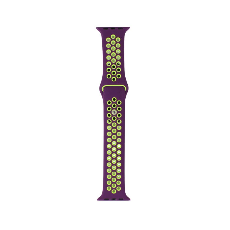 correa silicona applewatch purple green — vista 4
