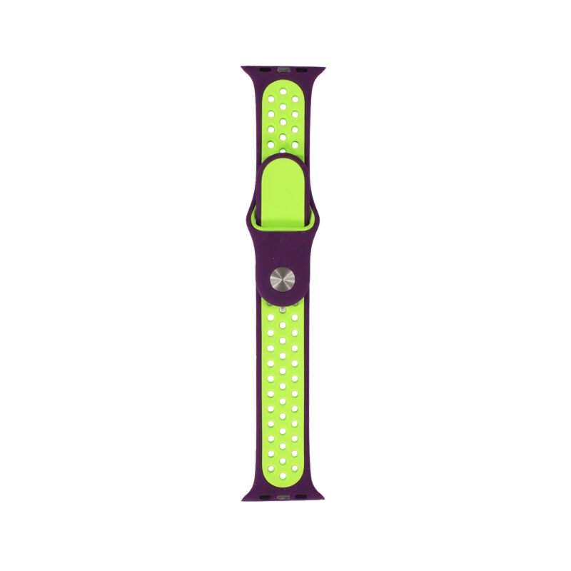 correa silicona applewatch purple green — vista 3
