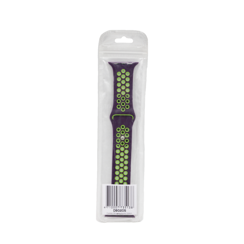 correa silicona applewatch purple green — vista 6