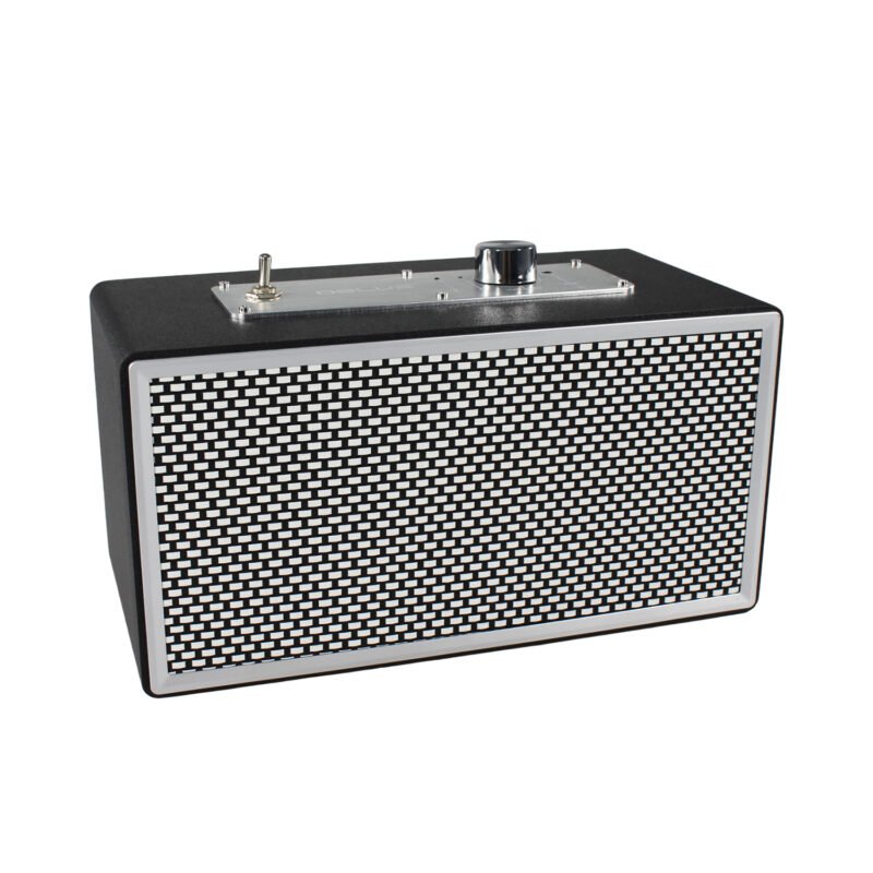 parlante retro portatil bt black — vista 2