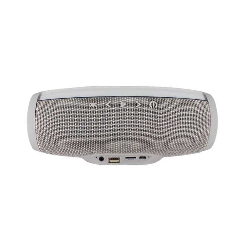 parlante portatil bt con luces multicolor con entrada sd/ radio fm. gray — vista 3