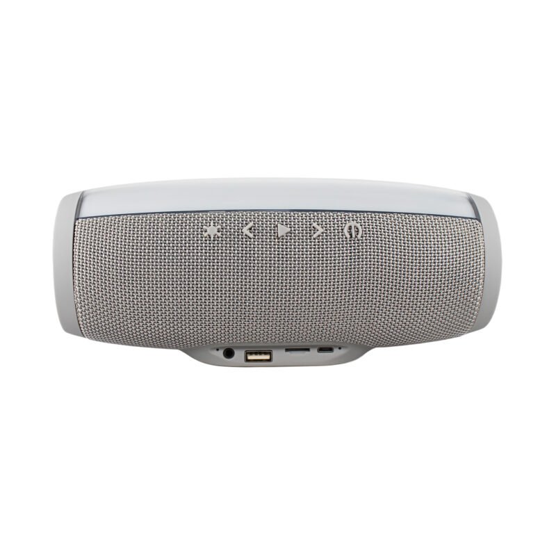 parlante portatil bt con luces multicolor con entrada sd/ radio fm. gray — vista 6