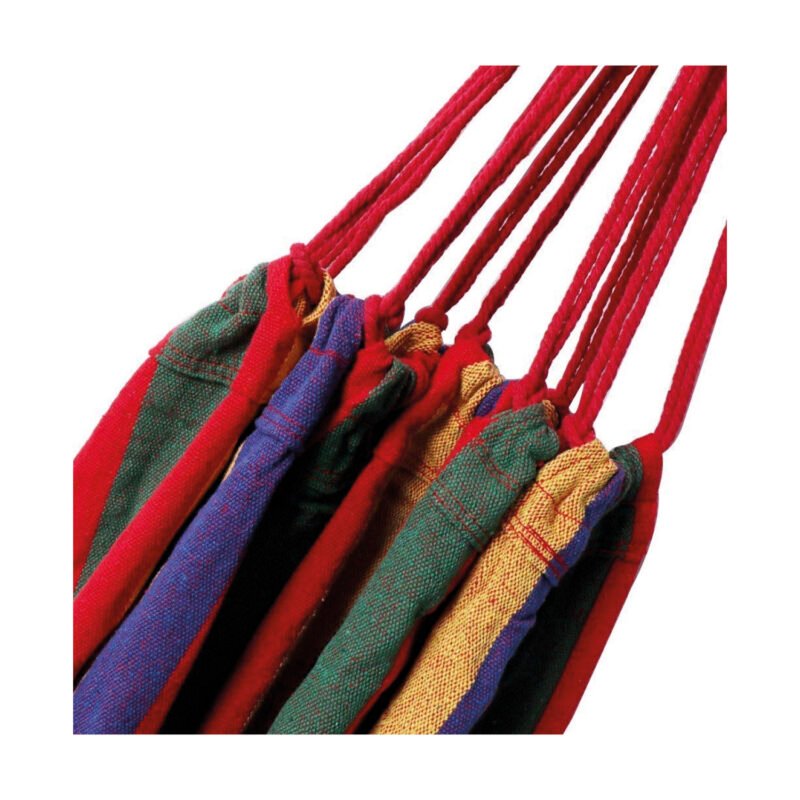 hamaca colgante para jardin y camping, 180 x 150 cms, 2 asientos, 100% algodon, portatil. red — vista 3