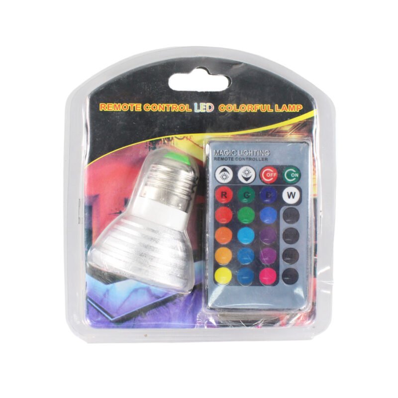 ampolleta led rgb 3w spot base e 27 — vista 6