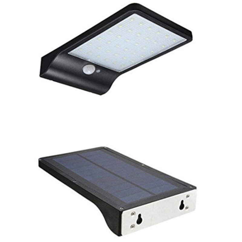 foco solar exterior led con sensor de movimiento. black. — vista 3