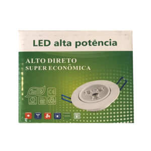 foco led embutido 3w(luz blanca)