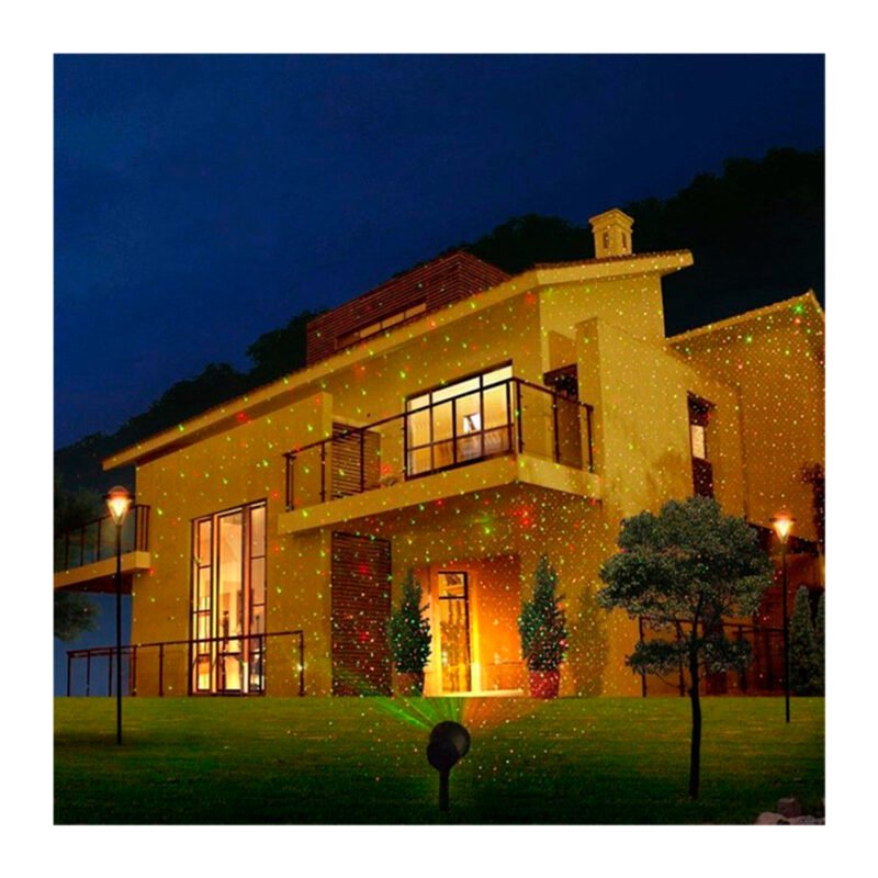 luz laser decorativa de exterior multipunto y verde red — vista 4