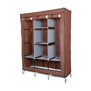 closet espacioso y practico, 2 colgantes, 8 espacios, cubierta antipolvo, 105x45x175cm.