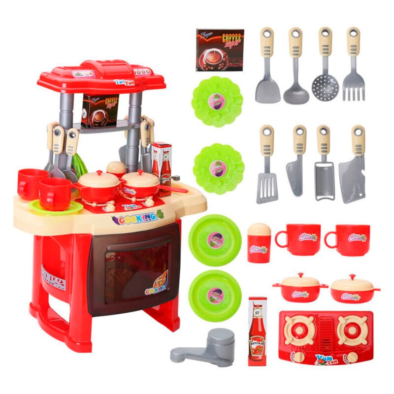 set de cocina niÑa 30 piezas con luz y musica — vista 4