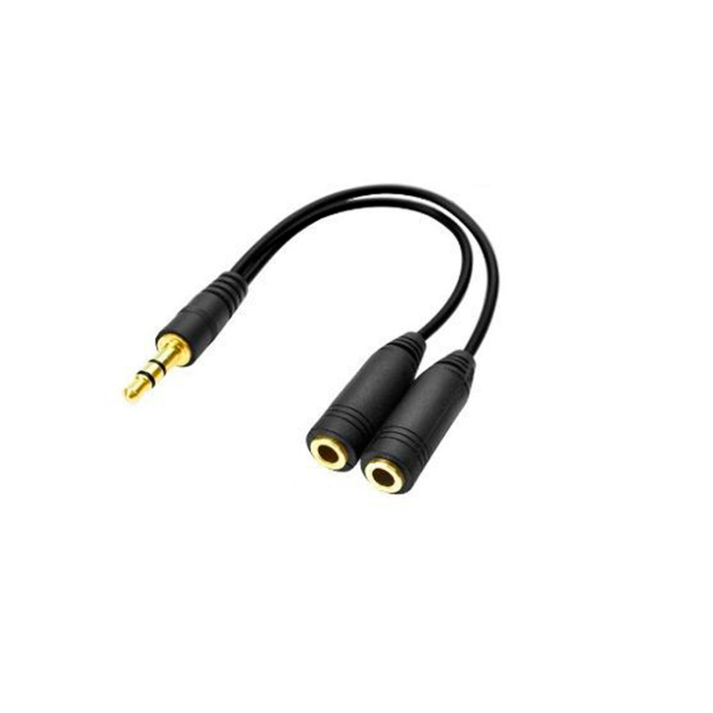 cable adaptador 3,5mm audio macho doble hembra audifono — vista 2
