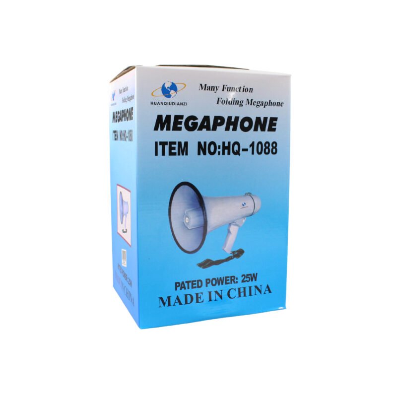 megafono profesional ligero, grabadora 10 seg, ajuste de volumen, bateria no incluida.