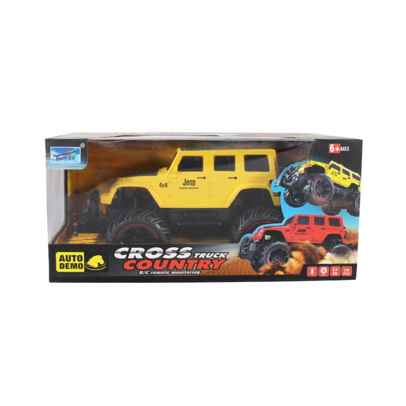 vehiculo a control remoto jeep. yellow