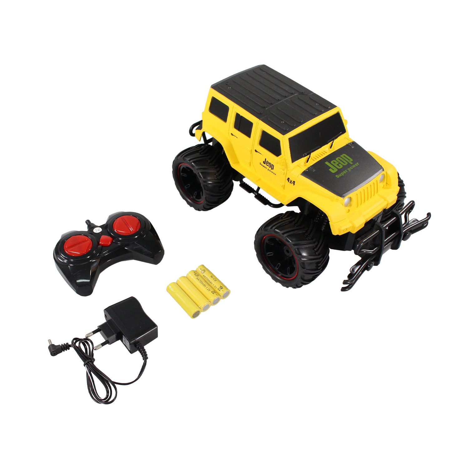 vehiculo a control remoto jeep. yellow vehiculo a control remoto jeep. yellow