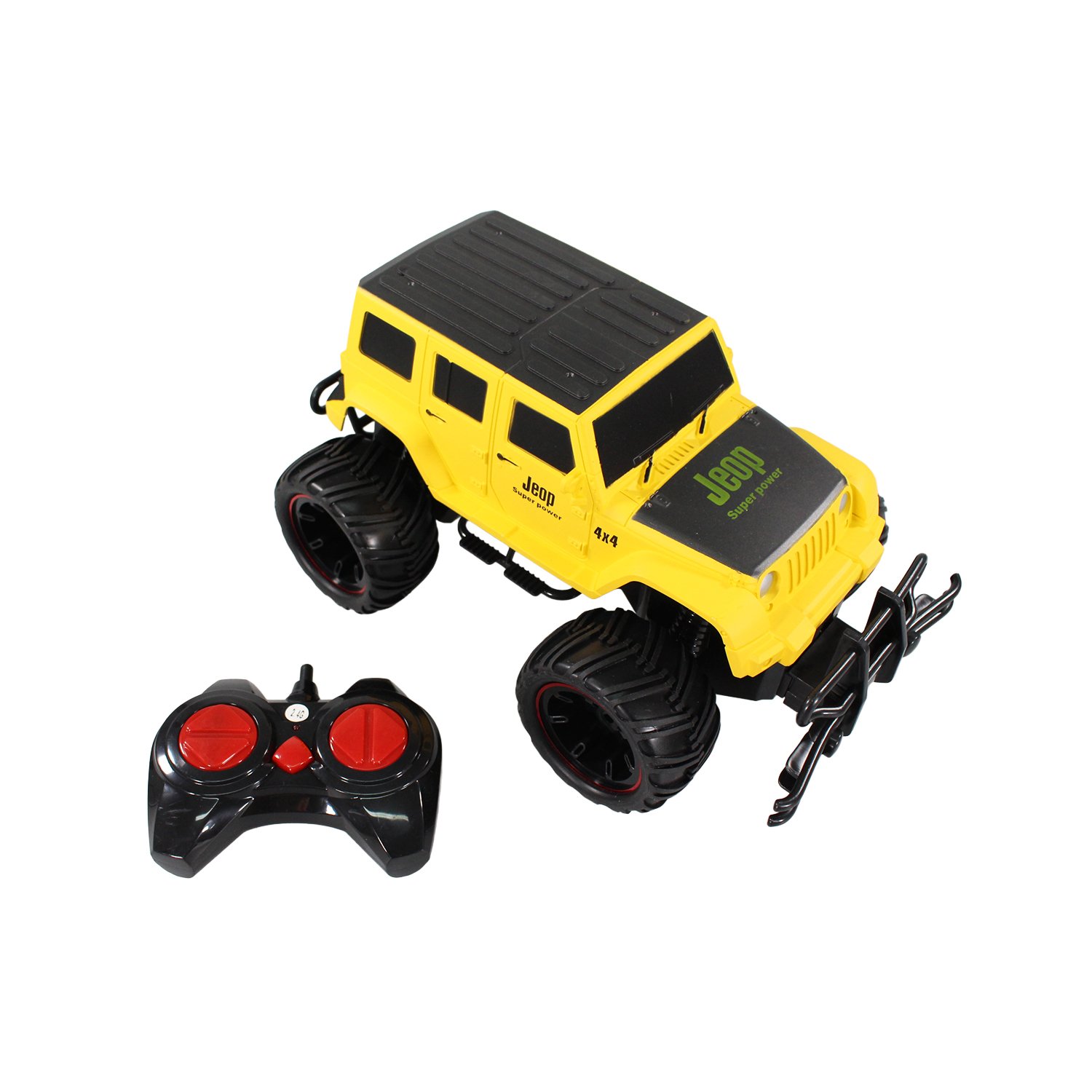 vehiculo a control remoto jeep. yellow vehiculo a control remoto jeep. yellow