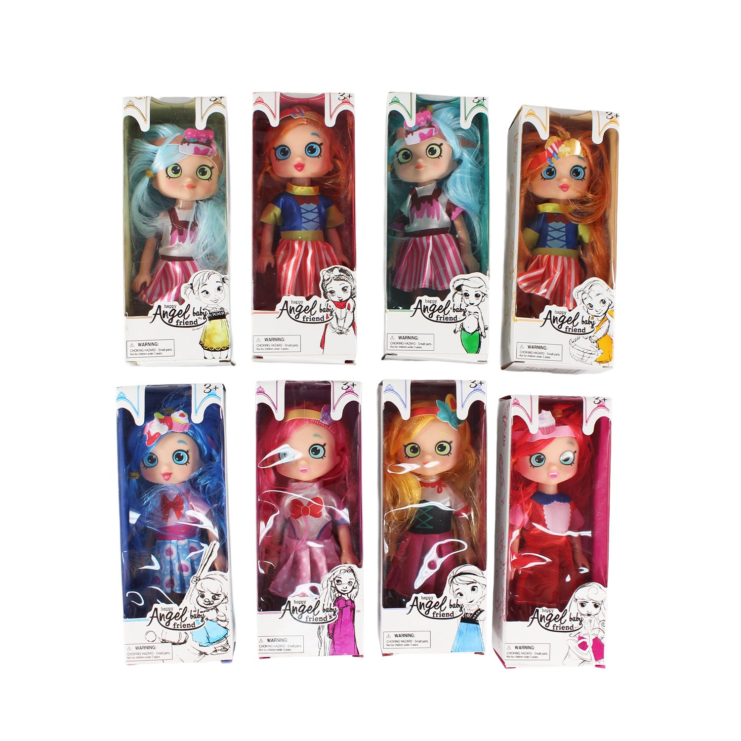 set de 16 muÑeca happy angel baby para niÑas. set de 16 muÑeca happy angel baby para niÑas.