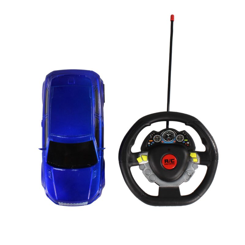 vehiculo a control remoto auto con volante. blue — vista 3