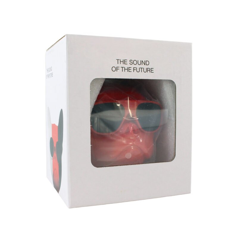 parlante bt cabeza bulldog frances. red — vista 3