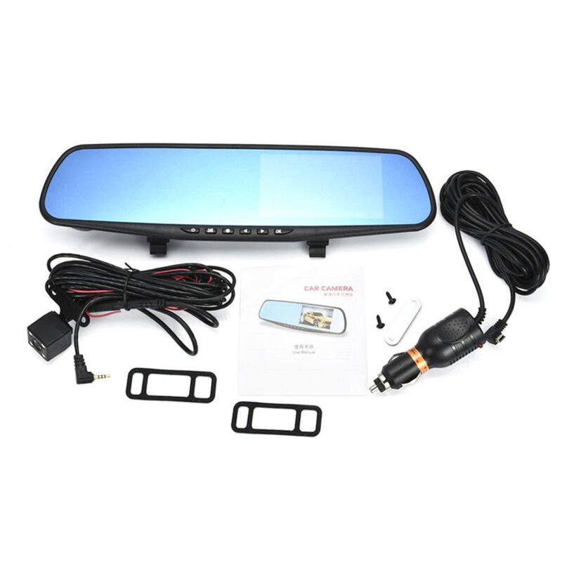 espejo retrovisor + camara frontal y camara de retroceso — vista 3
