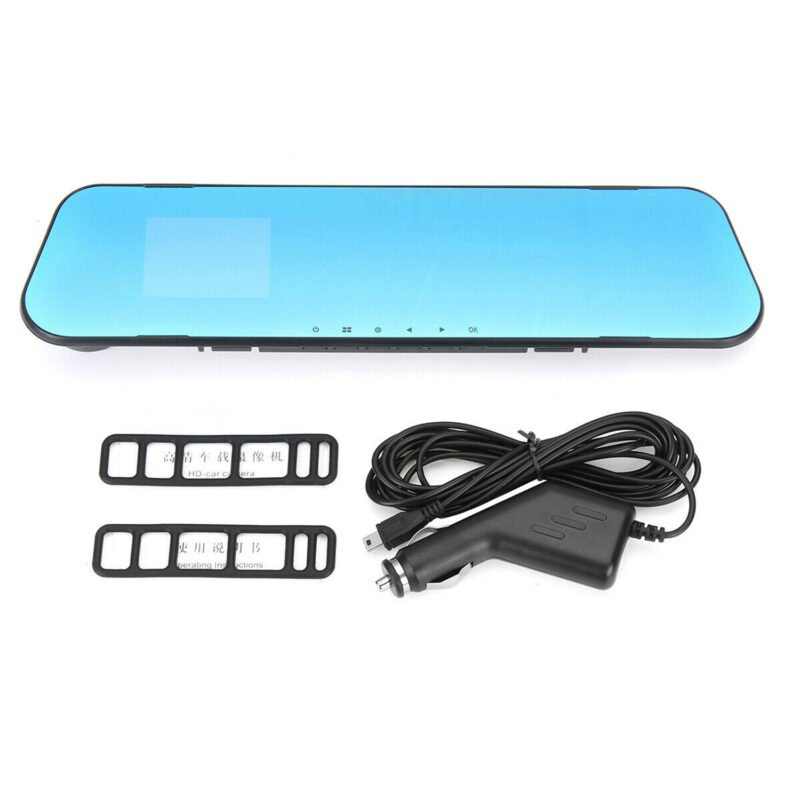 espejo retrovisor + camara frontal y camara de retroceso