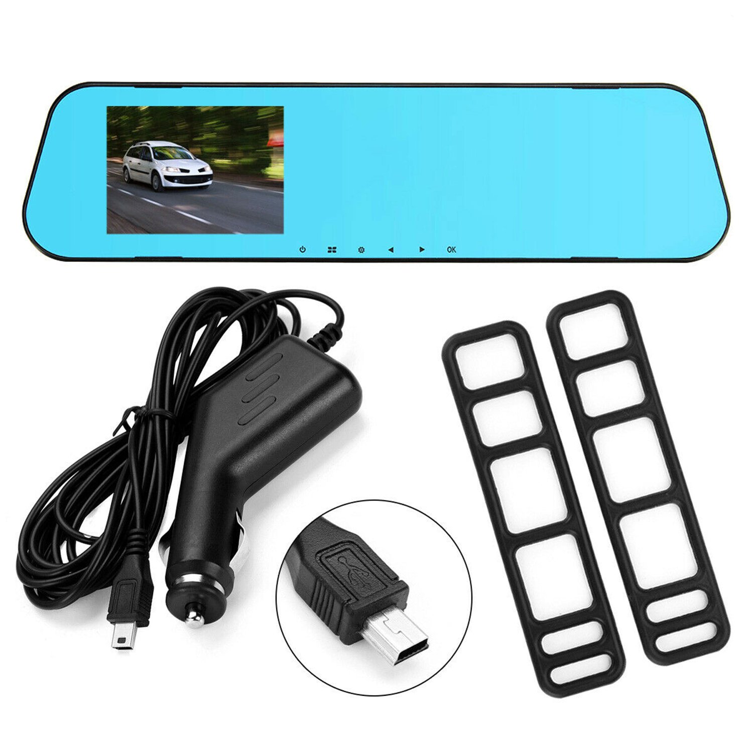 espejo retrovisor + camara frontal y camara de retroceso espejo retrovisor + camara frontal y camara de retroceso