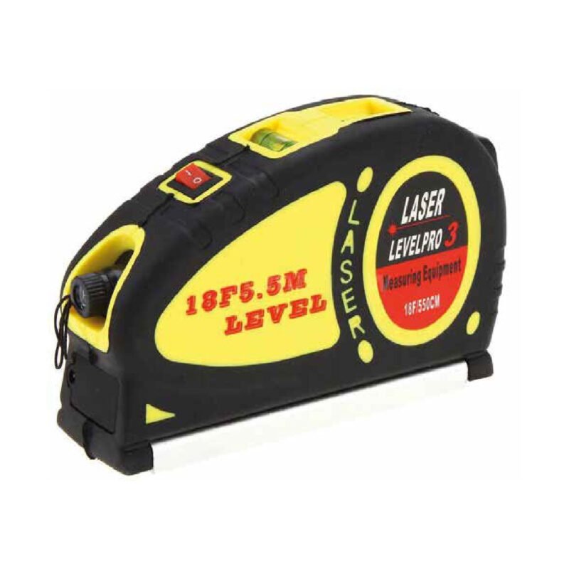 cinta metrica con nivel laser, linea laser 360º, 3 pilas ag13 incluidas. — vista 3