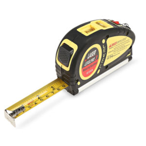 cinta metrica con nivel laser, linea laser 360º, 3 pilas ag13 incluidas.