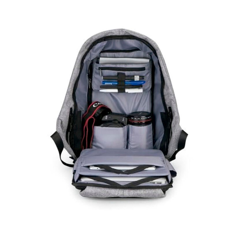 mochila antirrobo, carga usb, repelente al agua, compartimiento para laptop. — vista 4