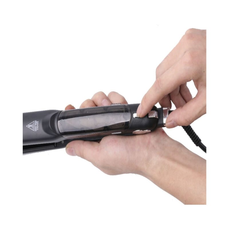 alisadora plancha profesional para cabello steam salon, infusion de humedad, evita daÑo por calor. — vista 3