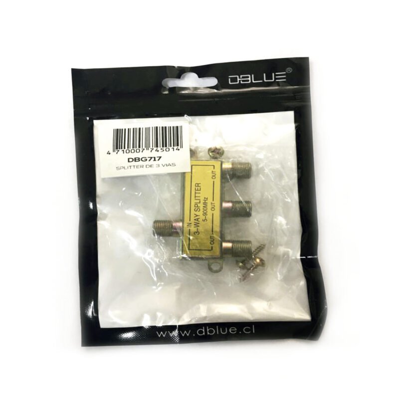 splitter coaxial television satelital 5 2400mhz 3 salidas