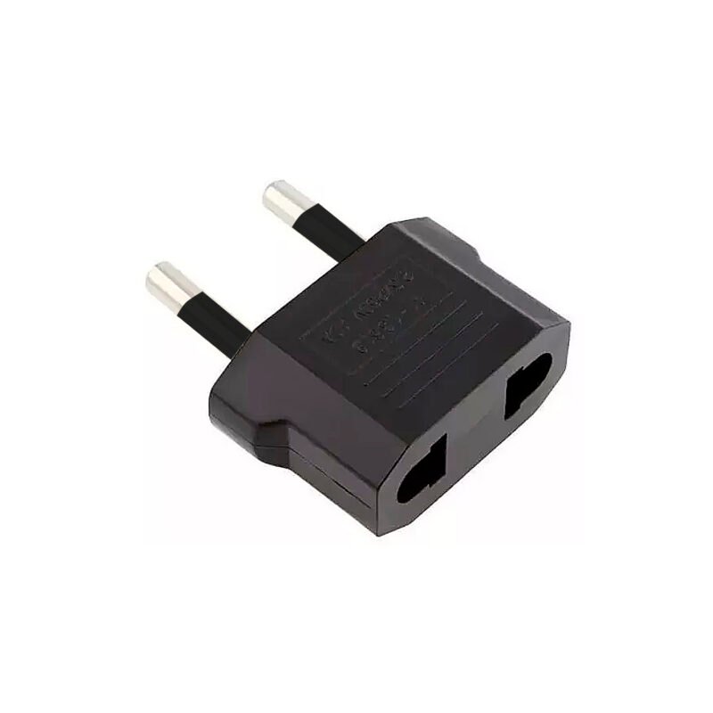 caja adaptador de enchufe de viaje, ligero, tipo euro americano a nacional, material abs ignifugo, 250v/10a. 100 unidades — vista 2