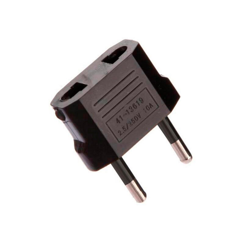caja adaptador de enchufe de viaje, ligero, tipo euro americano a nacional, material abs ignifugo, 250v/10a. 100 unidades — vista 4