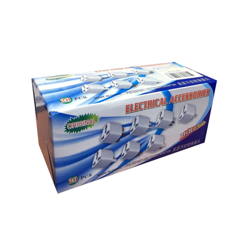 caja adaptador enchufe euro americano a nacional 20un. — vista 4