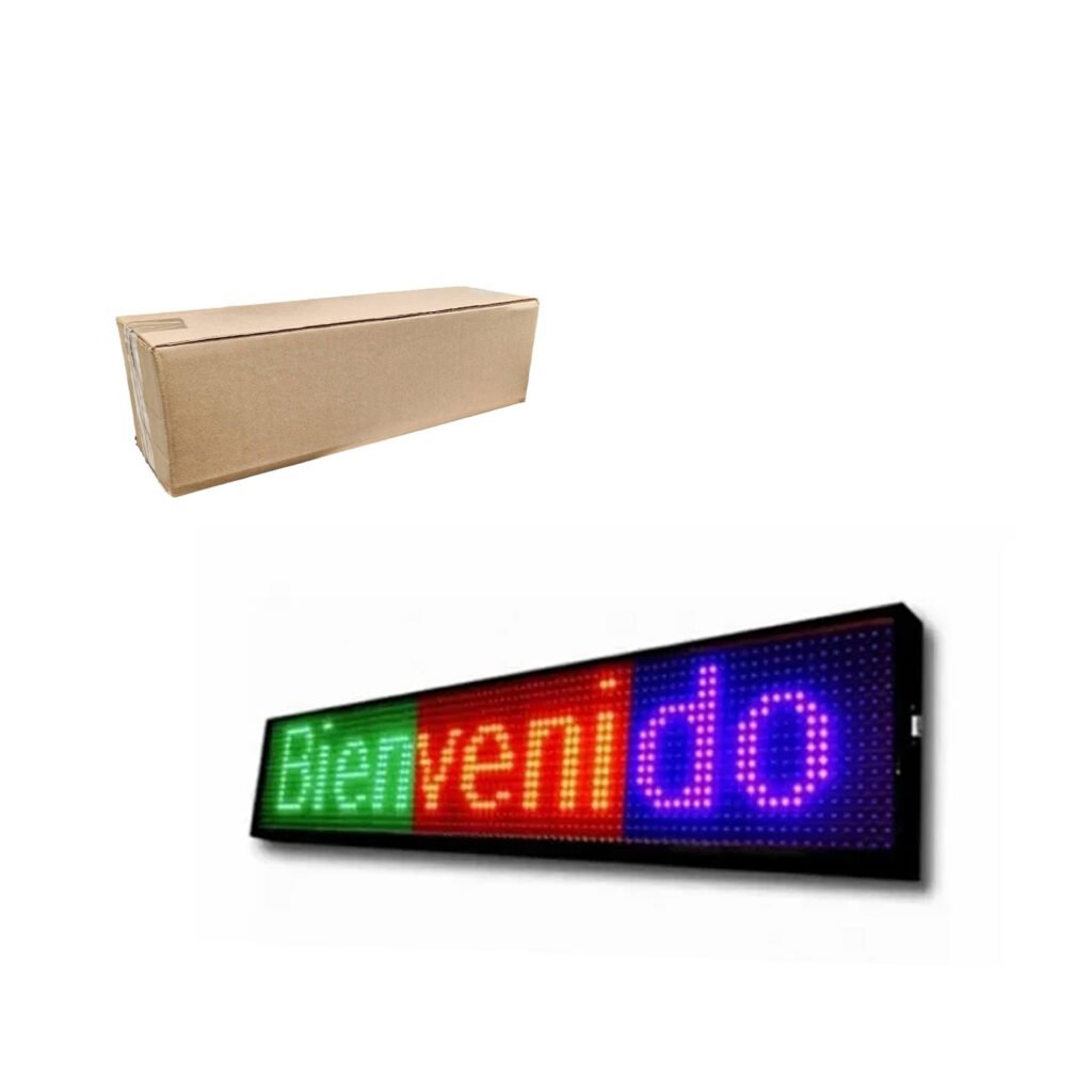 letrero led con usb de 100 x 20 cm