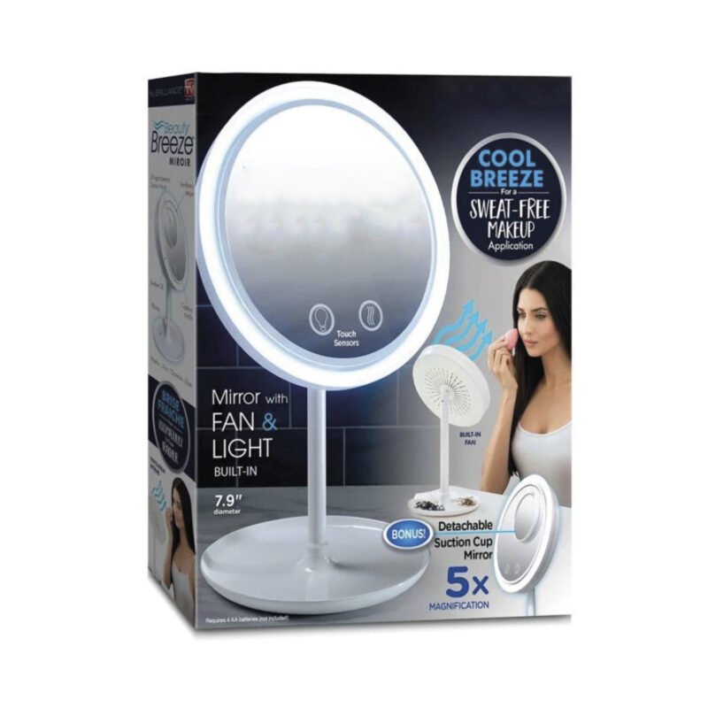 espejo para maquillaje con luz led y ventilador — vista 5