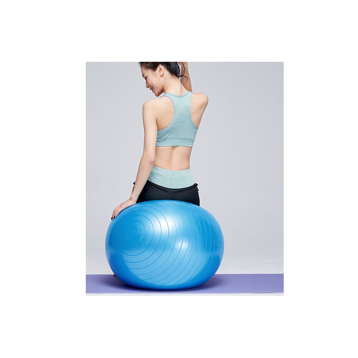 pelota balon 75 cm pilates yoga + inflador pelotas silver pelota balon 75 cm pilates yoga + inflador pelotas silver