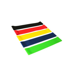 set 5 bandas elasticas loop circulares pilates aerobico