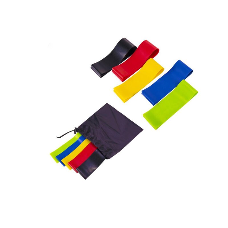 set 5 bandas elasticas loop circulares pilates aerobico — vista 4