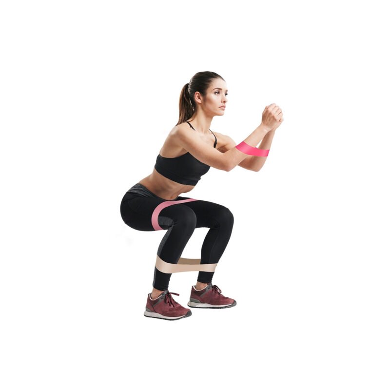 set 5 bandas elasticas loop circulares pilates aerobico — vista 3