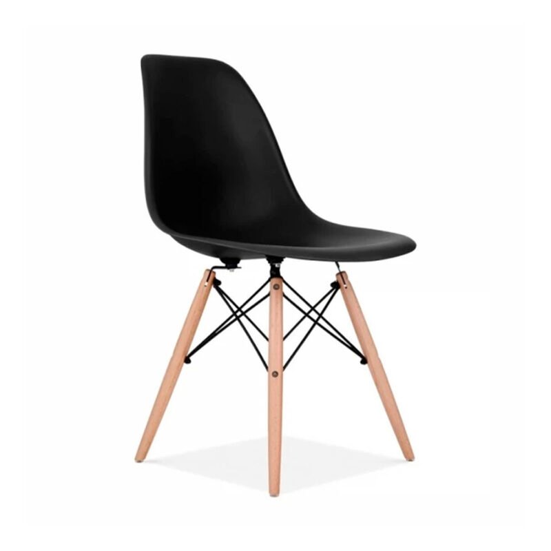 silla estilo eames black — vista 2