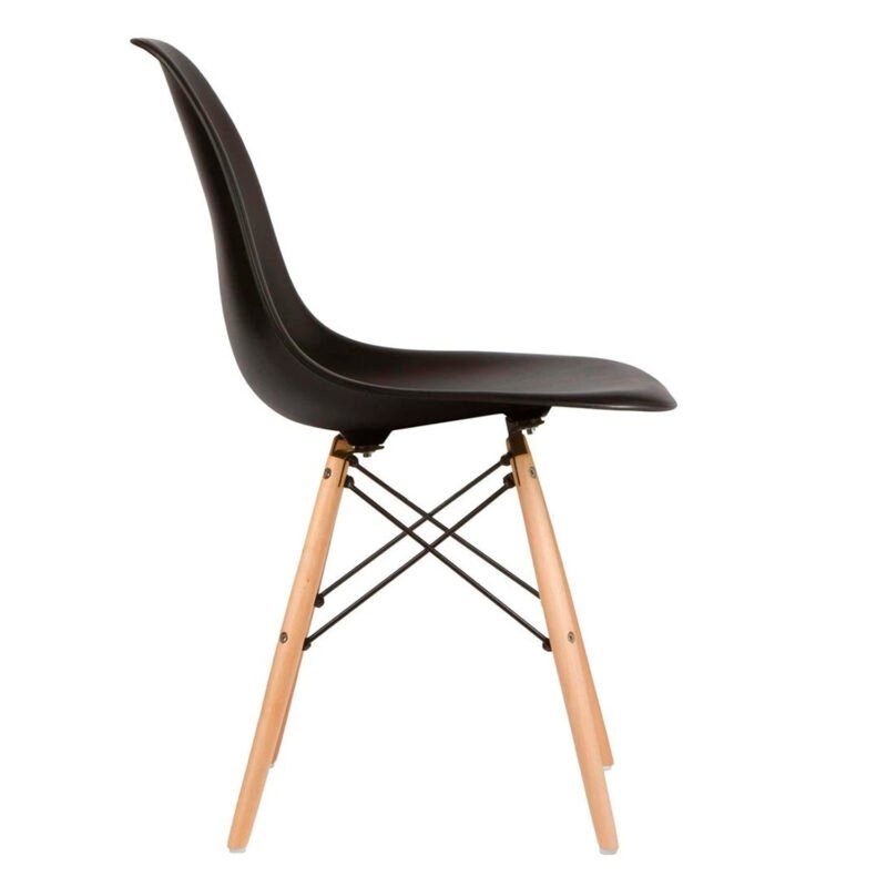 silla estilo eames black — vista 3