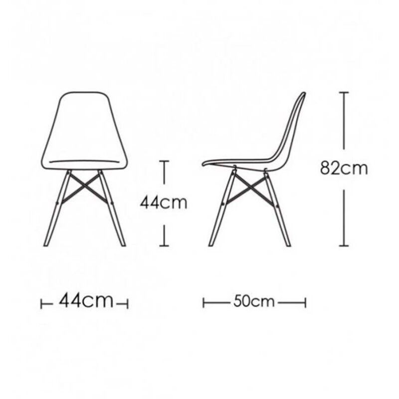 silla estilo eames black — vista 6
