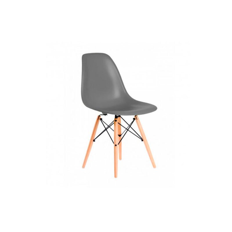 silla estilo eames silver