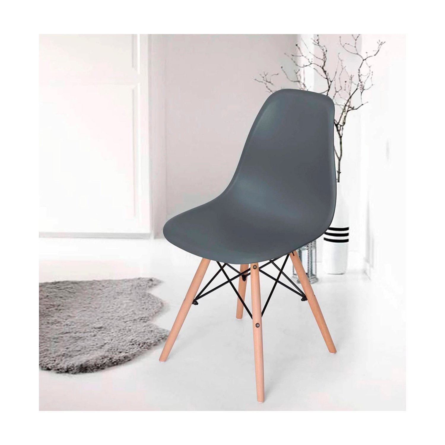 silla estilo eames silver silla estilo eames silver