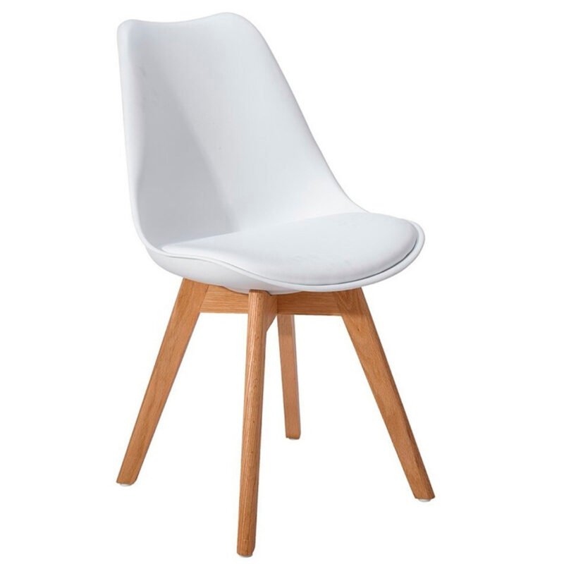 silla estilo eames acolchadawhite