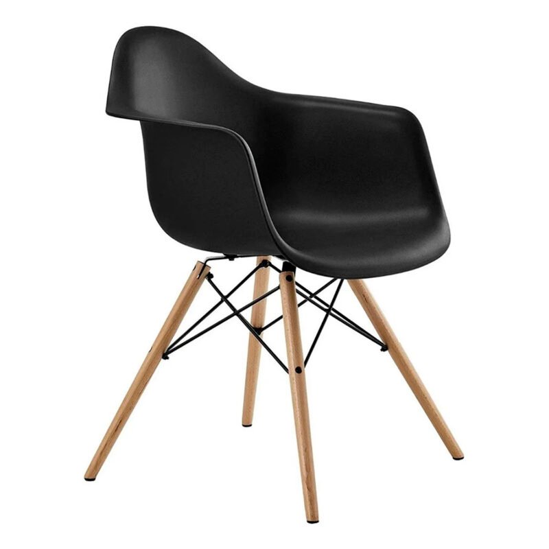 silla butaca estilo eames black — vista 3