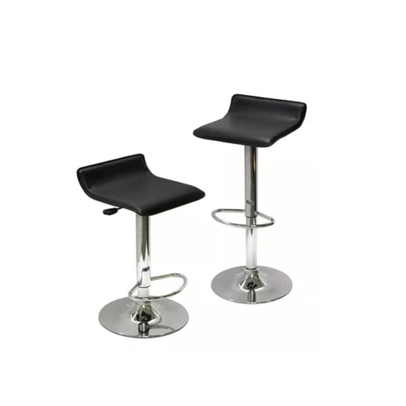 pack 2 sillas ajustable para bar color negro — vista 3