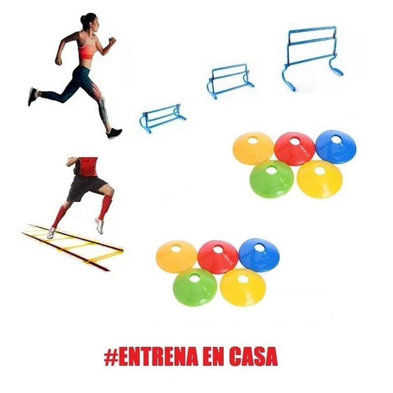 kit de entrenamiento/3 vallas+1 escalerilla +10 conos — vista 2
