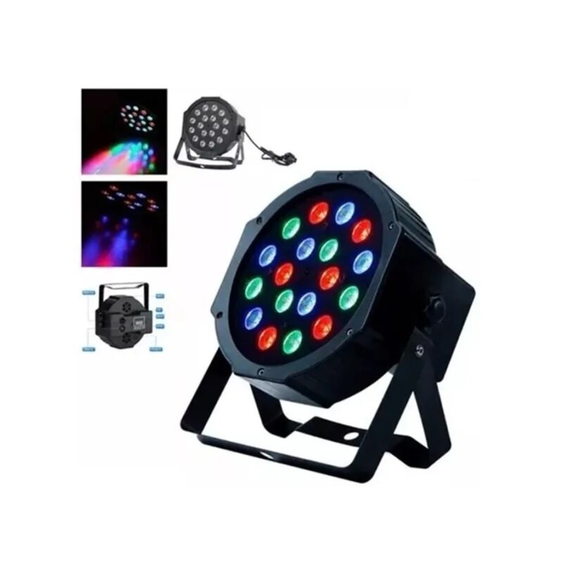 foco par 18 led rgb 18x1w — vista 2