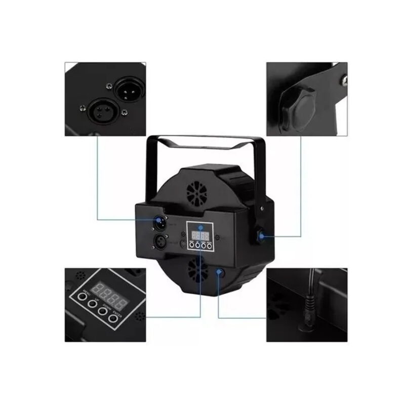 foco par 18 led rgb 18x1w — vista 4