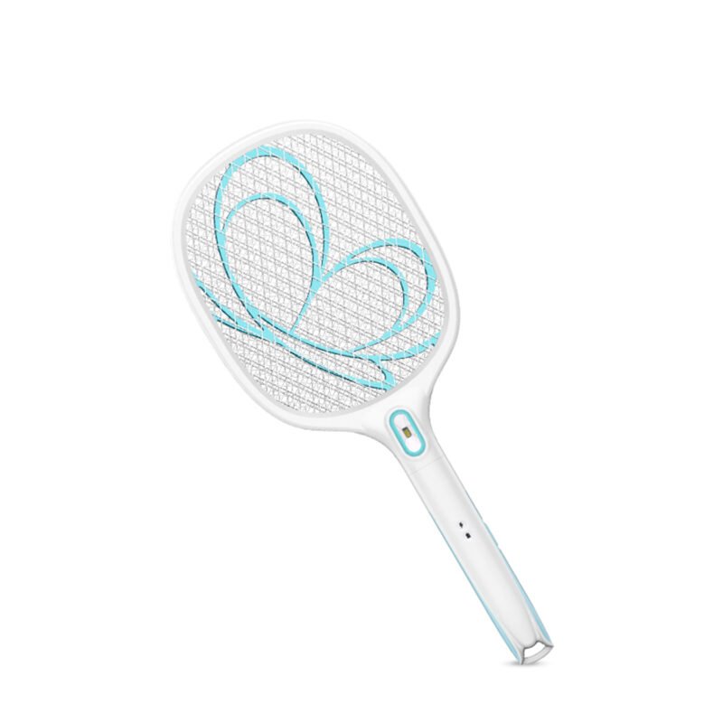 raqueta mata mosquitos electrico con luz y bateria recargable